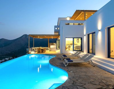 Seaview villa with private pool in Elounda