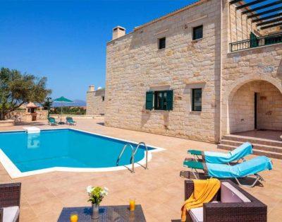 Stone villa for 8 persons with private pool near Chania
